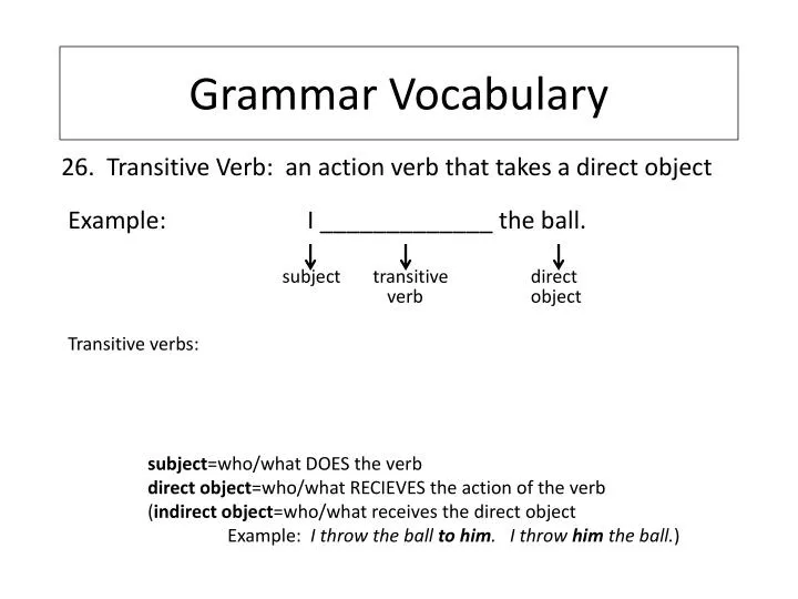 grammar vocabulary