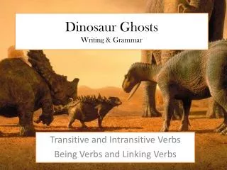 Dinosaur Ghosts Writing &amp; Grammar