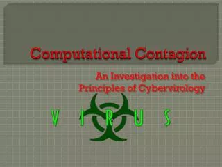 Computational Contagion