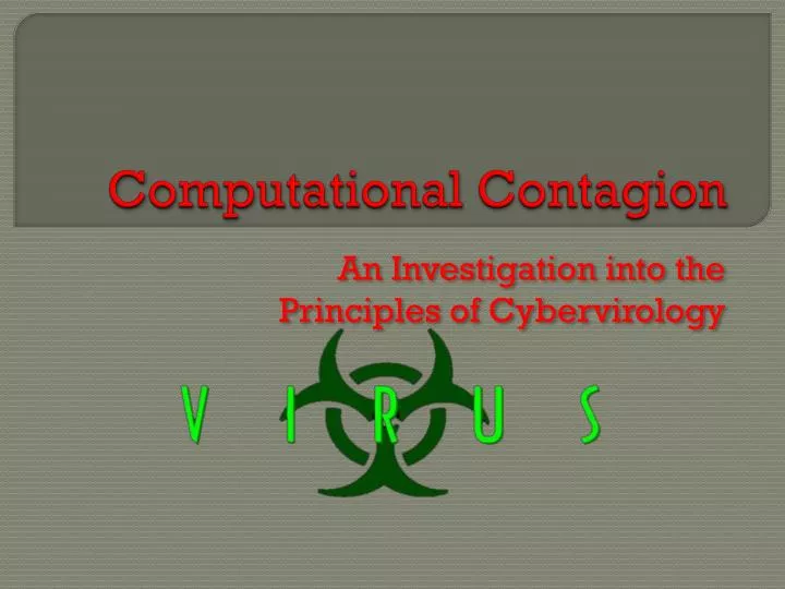 computational contagion