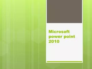 microsoft power point 2010