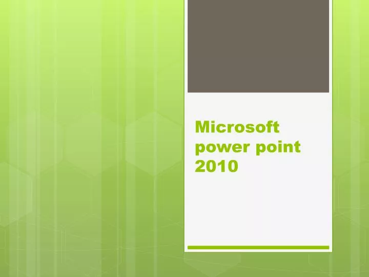 microsoft power point 2010