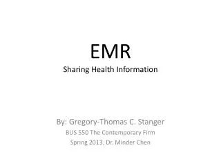 EMR Sharing Health Information