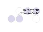 Transitive and Intransitive Verbs - slide 1