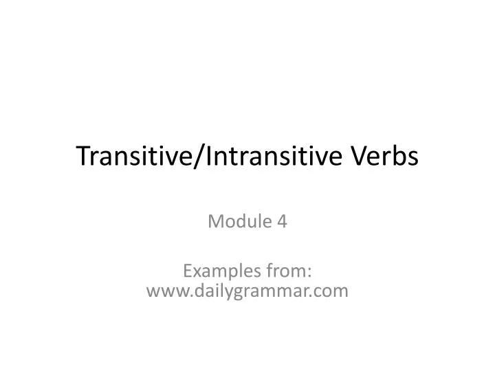 transitive intransitive verbs