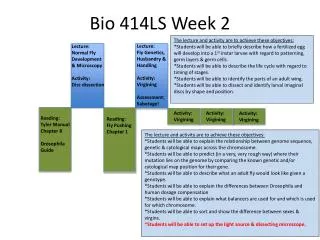 Bio 414LS Week 2