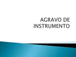 agravo de instrumento