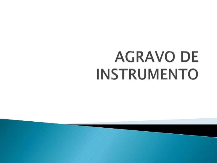 agravo de instrumento