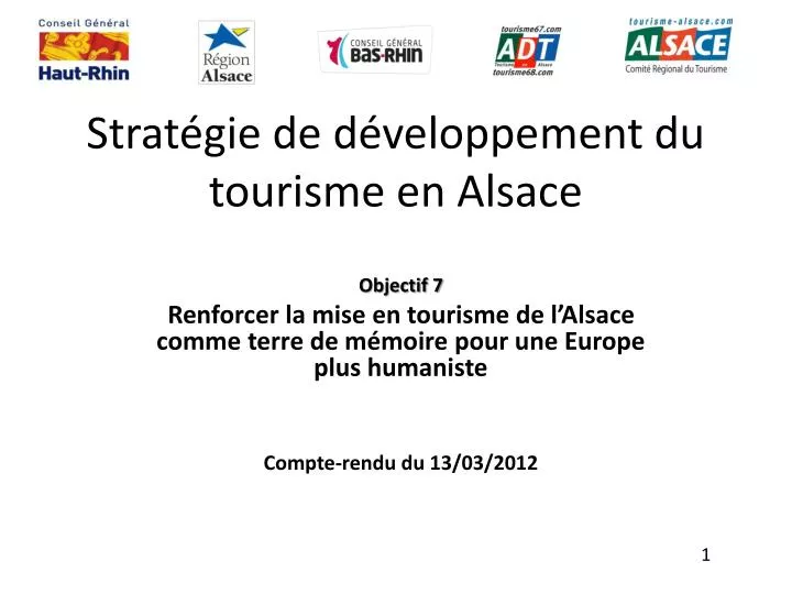 strat gie de d veloppement du tourisme en alsace