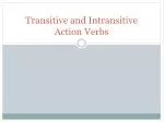 Transitive and Intransitive Action Verbs - slide 1