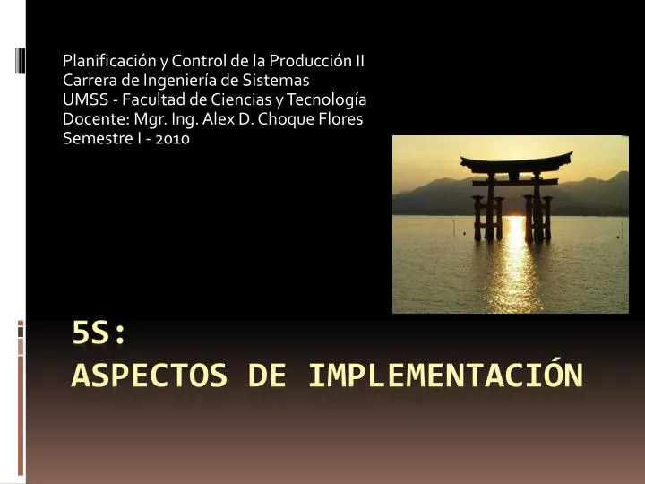 5s aspectos de implementaci n