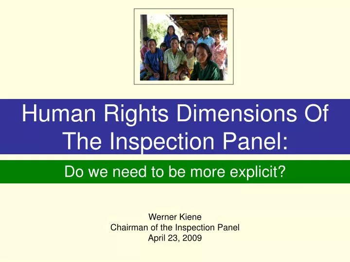 human rights dimensions of the inspection panel