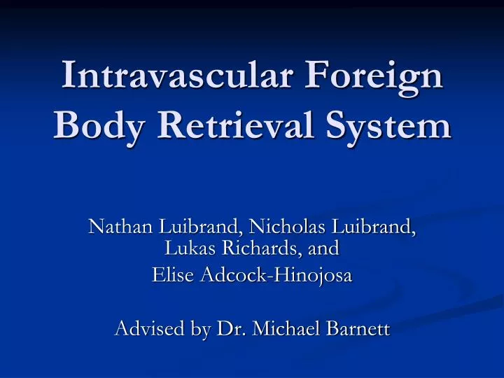 intravascular foreign body retrieval system