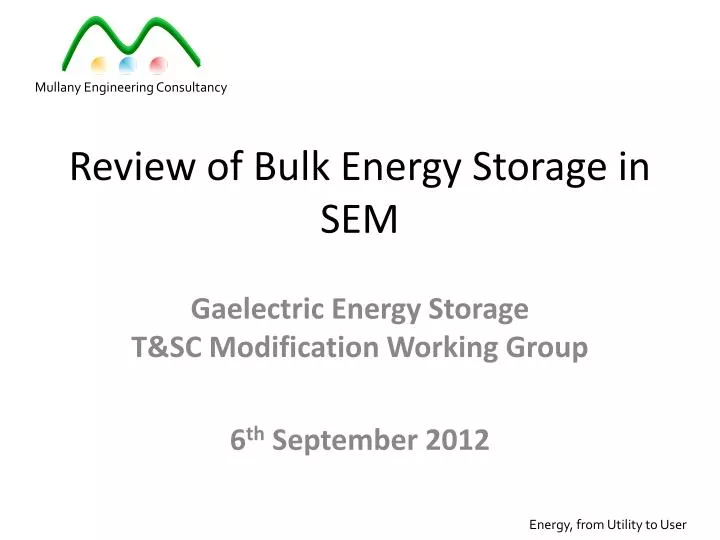 review of bulk energy storage in sem