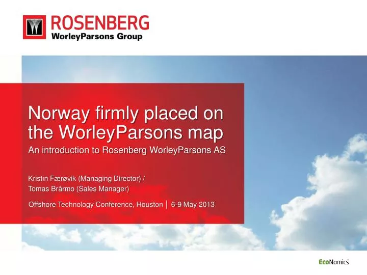 norway firmly placed on the worleyparsons map
