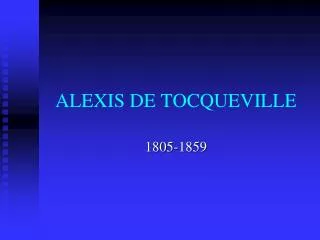 alexis de tocqueville
