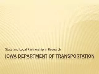 Iowa Department of Transportation