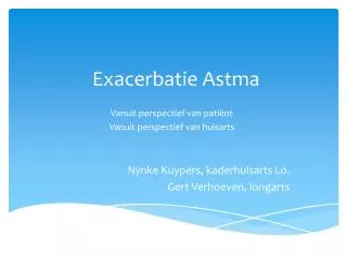 exacerbatie astma