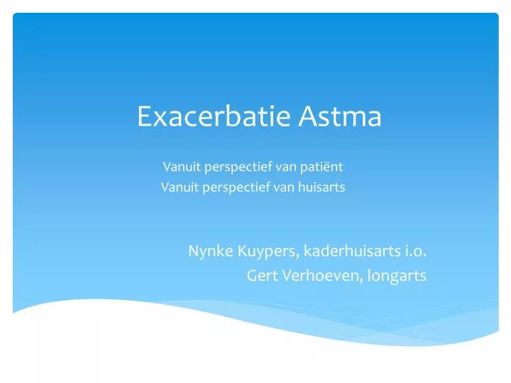 exacerbatie astma