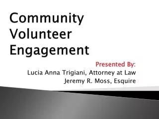 Community Volunteer Engagement