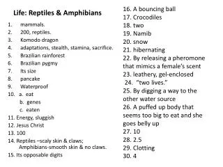 Life: Reptiles &amp; Amphibians