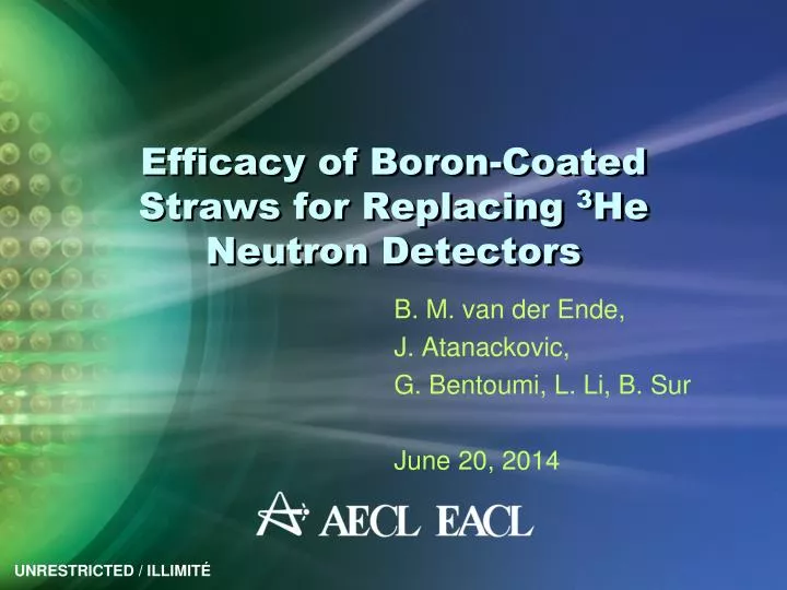 efficacy of boron coated straws for replacing 3 he neutron detectors
