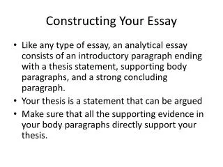 Constructing Your Essay