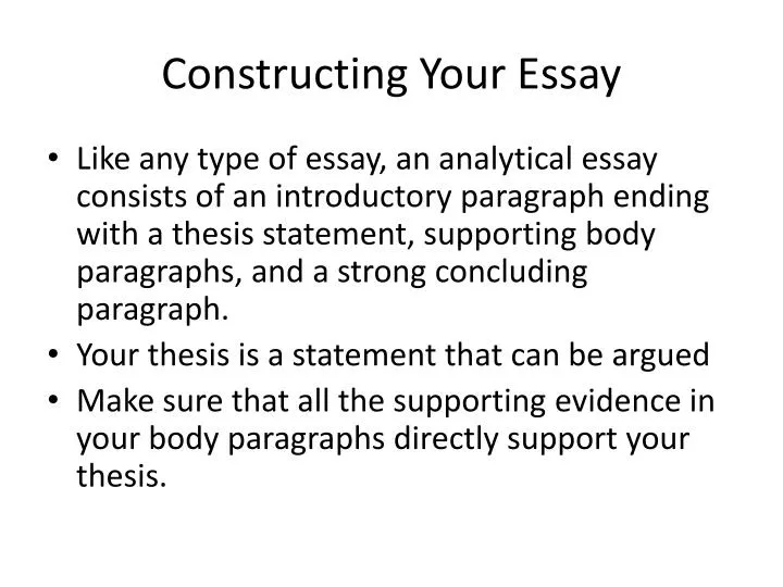 constructing your essay