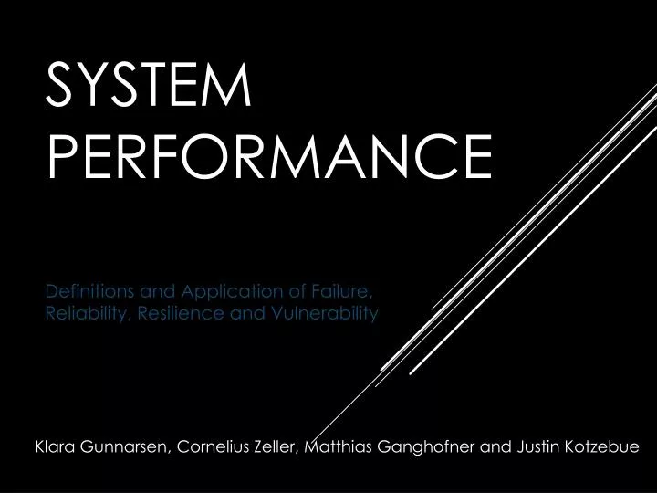 system performance