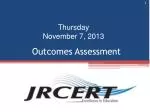 Outcomes Assessment - slide 1