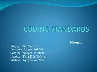 coding standards