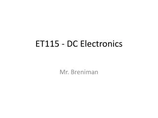 ET115 - DC Electronics