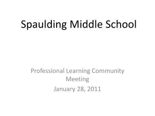 Spaulding Middle School