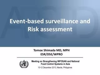 Event-based surveillance and Risk assessment
