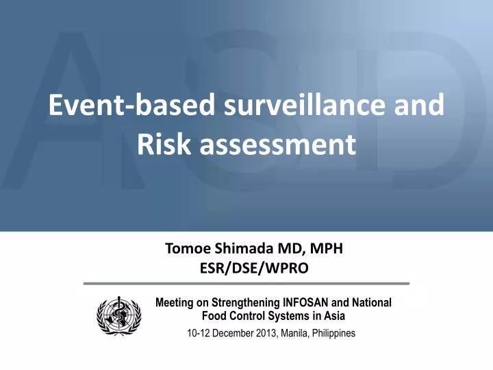 event based surveillance and risk assessment