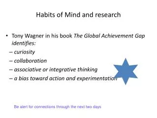 Habits of Mind and research