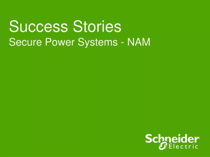 success stories secure power systems nam