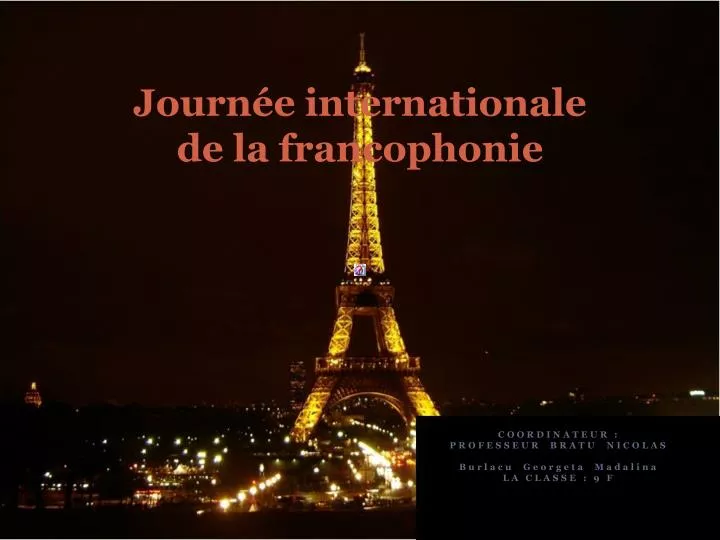 journ e internationale de la francophonie