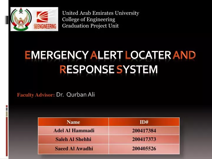 e mergency a lert l ocater and r esponse s ystem