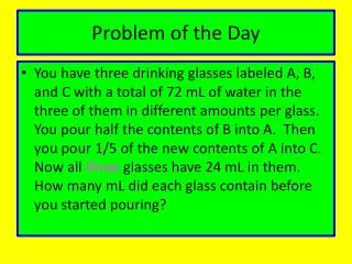 problem of the day