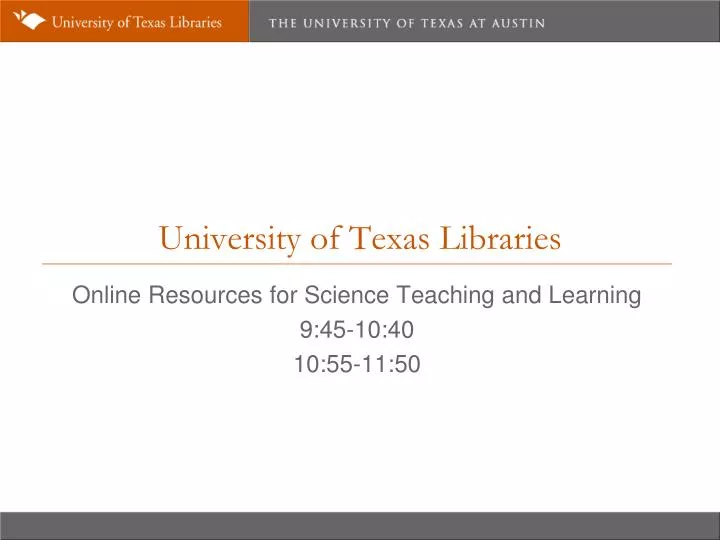 university of texas libraries