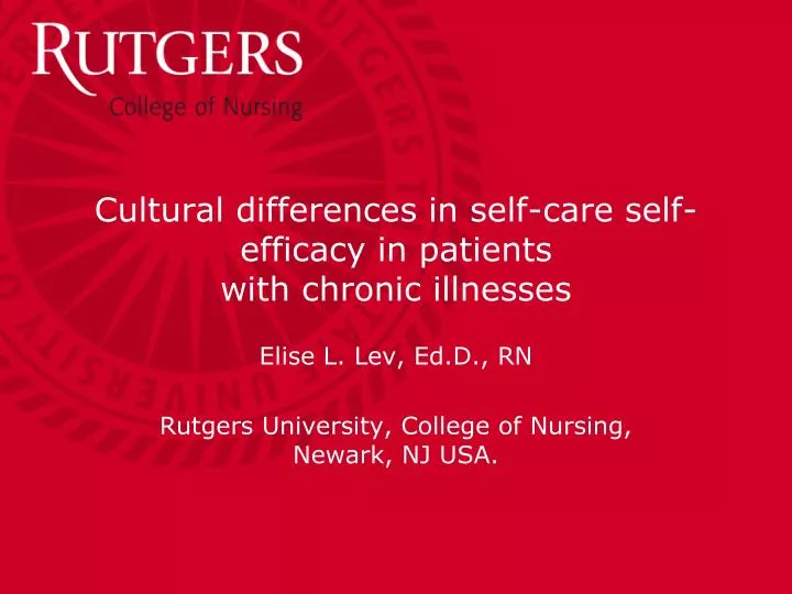 cultural differences in self care self efficacy in patients with chronic illnesses