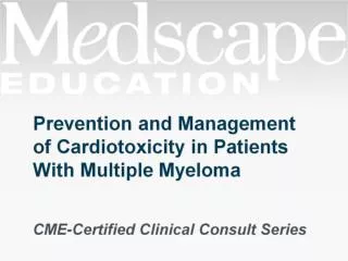 prevention and management of cardiotoxicity in patients with multiple myeloma