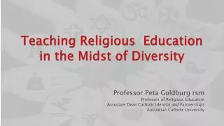 teaching religious education in the midst of diversity