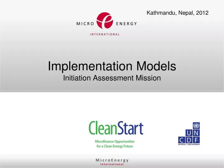 implementation models initiation assessment mission