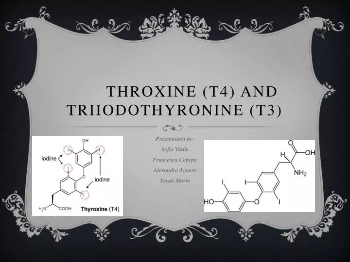 throxine t4 and triiodothyronine t3