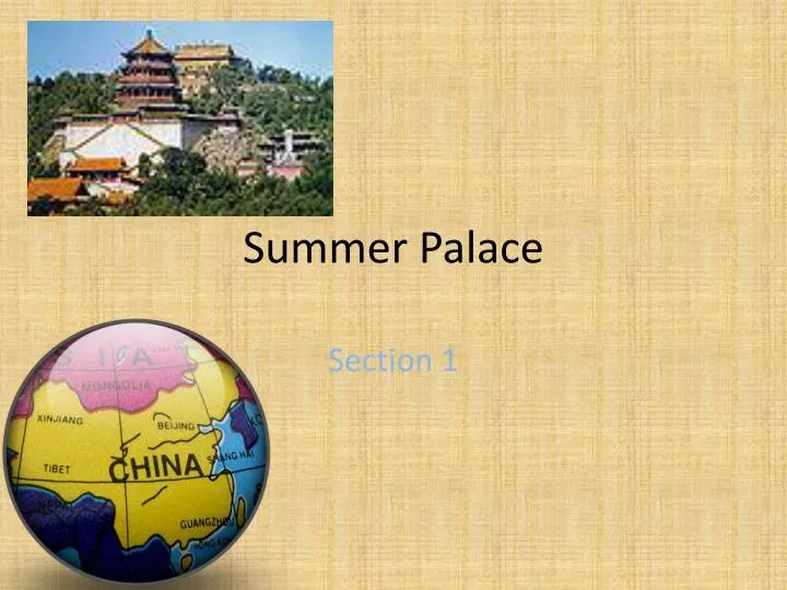 PPT Summer Palace PowerPoint Presentation, free download ID2095529