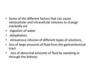 Effect of Adding Saline Solution to the Extracellular Fluid