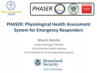 PHASER: Physiological Health Assessment System for Emergency Responders