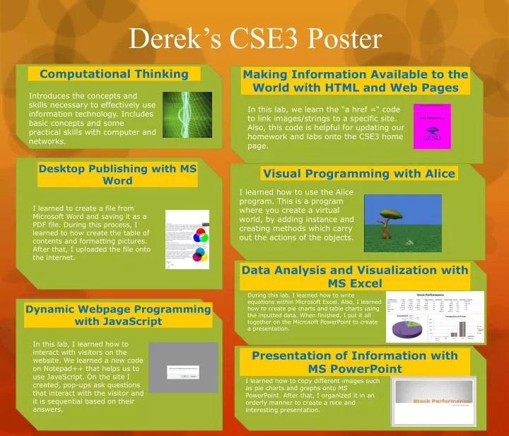 derek s cse3 poster